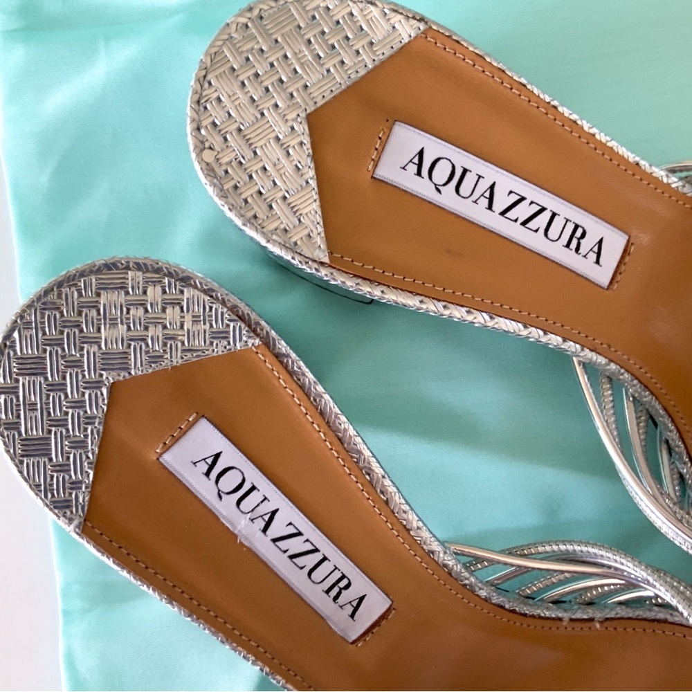 Aquazzura Silver Sandals - Picture 9 of 12